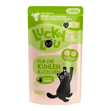 Lucky Lou KITTEN - POLLO E MANZO con carota - 125 g