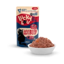 Lucky Lou SENIOR - POLLO E MANZO con carote e zucca - 125 g