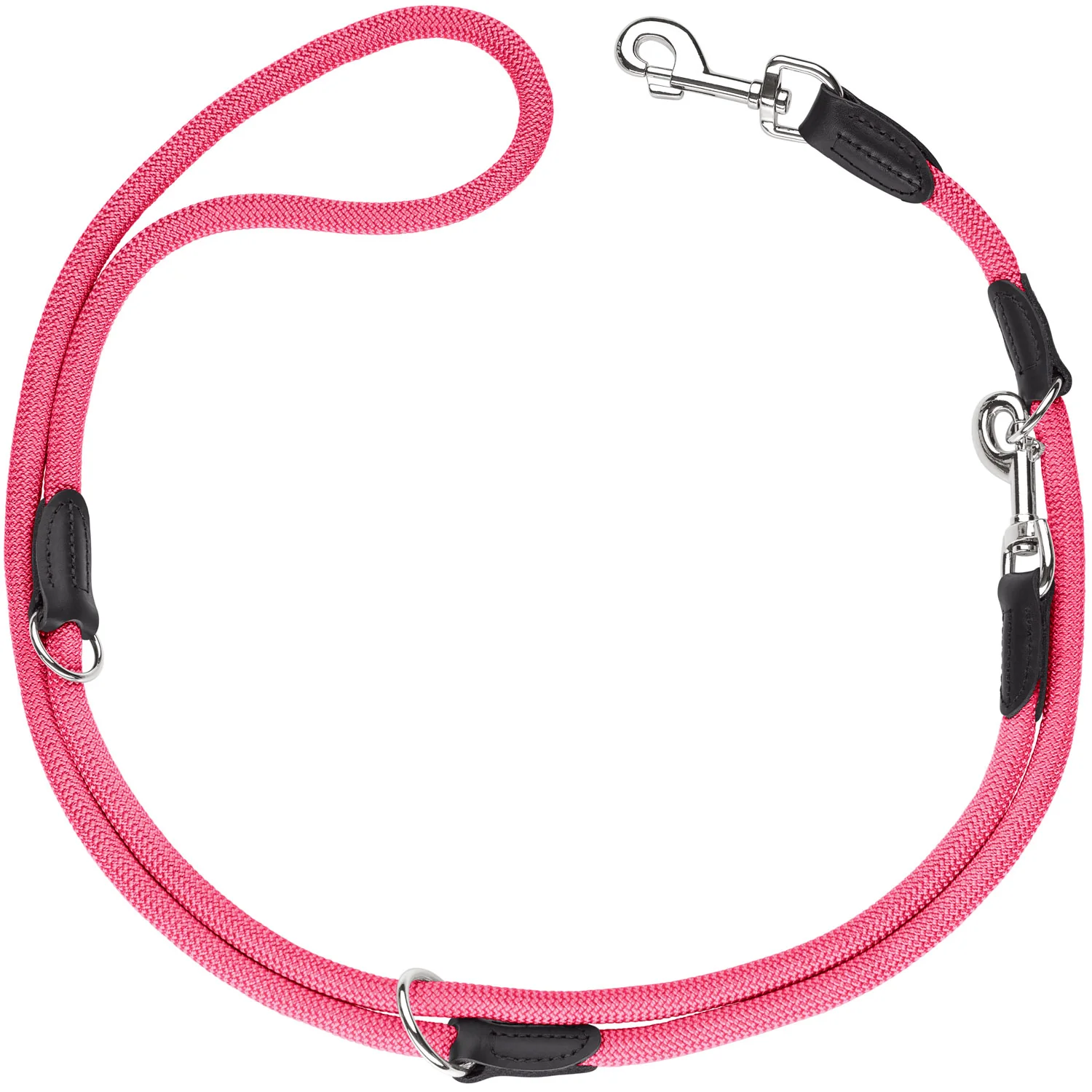 HUNTER Leash "Freestyle" - M-L - 2m - Neon pink