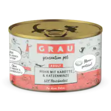 GRAU Huhn mit Karotte & Katzenminze - 200 g