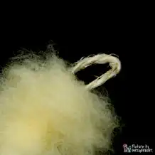 LIONSLIKE Remorque de pêche pour canne à pêche en action "Flex" - peau de mouton avec plumes de coq