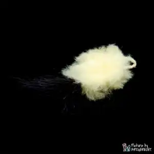 LIONSLIKE Pendentif de pêche pour canne à pêche en action "Flex" - peau de mouton avec plumes d'autruche