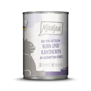 MjAMjAM DUO Pollo e coniglio succulenti - con zucca al vapore - 400 g