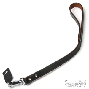 MOLOSS Laisse courte en cuir - 25 x 65 cm - Noir