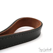 MOLOSS Laisse courte en cuir - 25 x 65 cm - Noir
