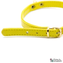 CAMON collier - largeur 1 cm - longueur 36 cm - jaune