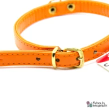 CAMON collier - largeur 1 cm - longueur 32 cm - orange