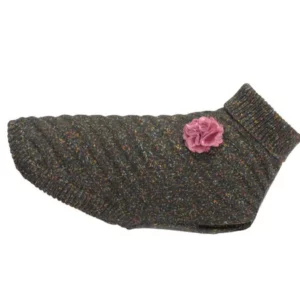 CAMON sweater ODENSE anthracite speckled with flower - 30 cm