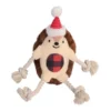 CAMON Hundespielzeug mit Quietschi - Weihnachtsigel mit Tau