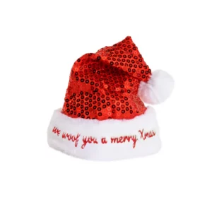 CAMON Christmas hat with sequins for dogs
