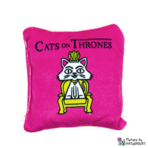 Cuscino da gioco con valeriana - CATS ON THRONES - Rosa