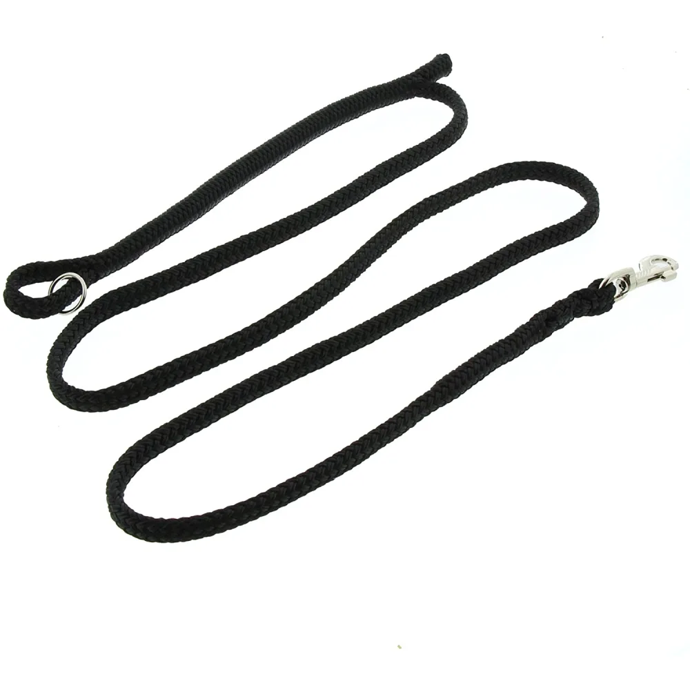 DINOLEINE Dog lead - infinitely adjustable - 130-220 cm - 8mm - Black