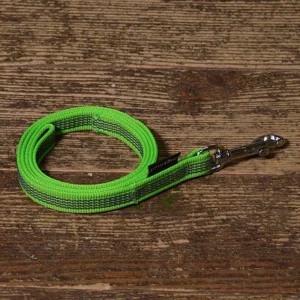 dogsmart leash - rubberized - 20mm x 6m - neon green - without hand loop