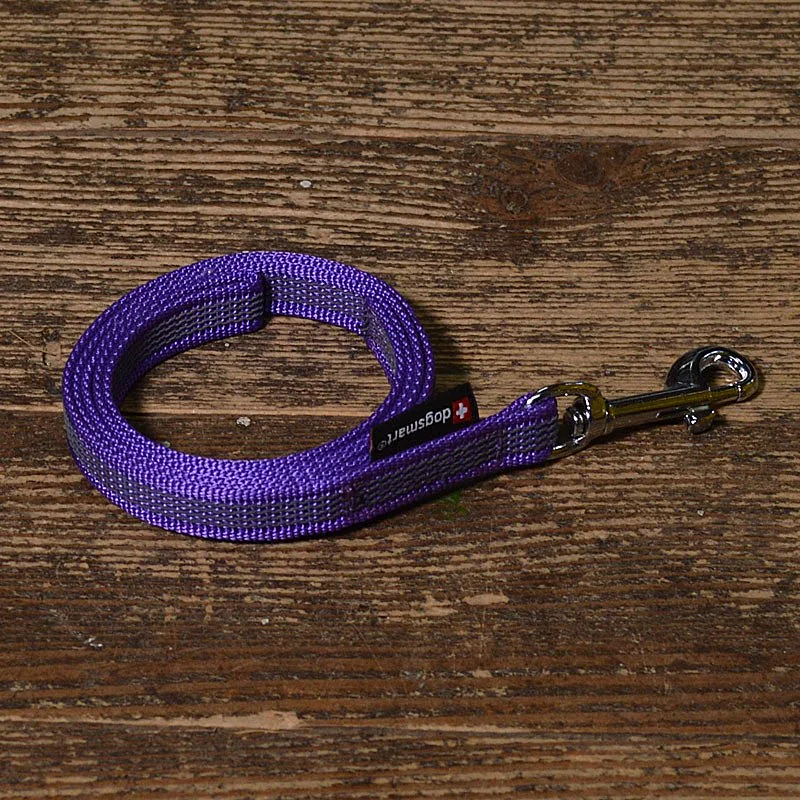 dogsmart leash - rubberized - 15mm x 10m - purple - without hand loop