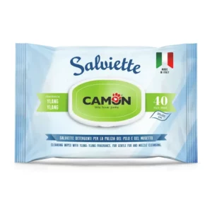 CAMON Feuchttücher für Maul, Pfoten, Fell - Ylang Ylang - 40 Stk. - 30x20 cm