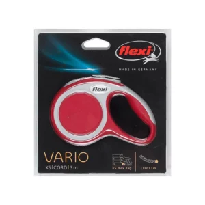 flexi VARIO XS - cord - 3 meters - max. 8 kg - red/grey
