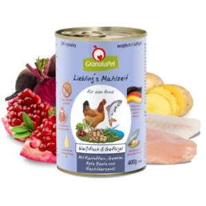 GranataPet Repas préféré Poisson blanc & Volaille - 400 g