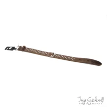 Halsband aus Leder - 4 x 70 cm - Braun