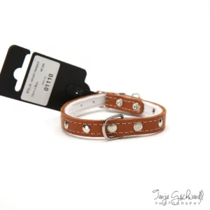Halsband - STELLA - 1.6x40 cm - Natural/Braun