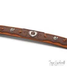 HUNTER Halsband "Herz" - Leder - 60 cm - Braun