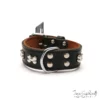 JAGO Leather collar with bone - 4,5 x 80 cm