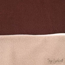 Coperta in pile Happy House - 130 cm x 170 cm - marrone/beige