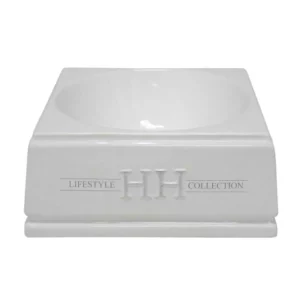 Ciotola in ceramica Happy House - bianco