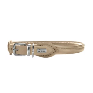 HUNTER Halsband aus Elchleder - Round & Soft Petit Elk - 38-42 cm - Beige