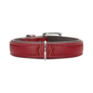 HUNTER Halsband aus Elchleder - 21-25 cm - Chili/Mokka