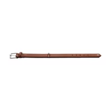 HUNTER Halsband aus Elchleder - 29-35 cm - Cognac/Schwarz