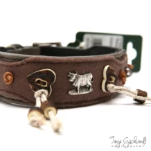 HUNTER Halsband "Alm" - Nappaleder - 50 cm - Schwarz