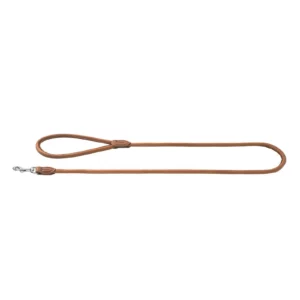 HUNTER elk leather lead - Round & Soft Petit - 110 cm - Cognac