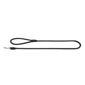 HUNTER Führerleine aus Elchleder - Round & Soft Petit - 100 cm - Schwarz