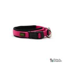 HUNTER Collier Néoprène Vario Plus - Rose/noir - 1.5 x 35 cm