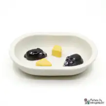 Ceramic bowl Switzerland Ceramic bowl for Surefeed automatic feeder - Anti-snagging bowl - White with mice and cheese