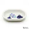 Ceramic bowl Switzerland Ceramic bowl for Surefeed automatic feeder - Anti-snagging bowl - White with aquatic inhabitants (light blue)
