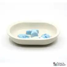 Ceramic bowl Switzerland Ceramic bowl for Surefeed automatic feeder - Anti-snagging bowl - White with aquatic inhabitants (light blue)