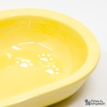 Ciotola in ceramica Svizzera Ciotola in ceramica per alimentatore automatico Surefeed - Giallo