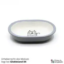 Ceramic bowl Switzerland Ceramic bowl for Surefeed automatic feeder with motif - No. 4 Light gray