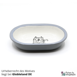 Ceramic bowl Switzerland Ceramic bowl for Surefeed automatic feeder with motif - No. 4 Light gray