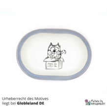 Ceramic bowl Switzerland Ceramic bowl for Surefeed automatic feeder with motif - No. 4 Light gray