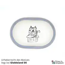Ciotola in ceramica Svizzera Ciotola in ceramica per alimentatore automatico Surefeed con motivo - No. 4 Grigio chiaro