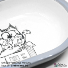 Ceramic bowl Switzerland Ceramic bowl for Surefeed automatic feeder with motif - No. 4 Light gray
