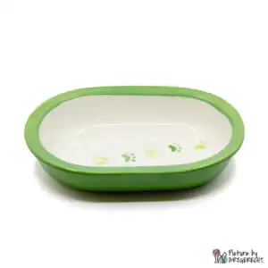 Ecuelle en céramique Suisse Ecuelle en céramique pour distributeur automatique de nourriture Surefeed avec trace de patte - Vert