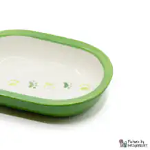 Ecuelle en céramique Suisse Ecuelle en céramique pour distributeur automatique de nourriture Surefeed avec trace de patte - Vert