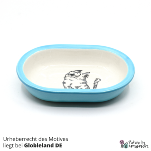 Ceramic bowl Switzerland Ceramic bowl for Surefeed automatic feeder with motif - No. 1 Light blue