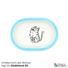 Ceramic bowl Switzerland Ceramic bowl for Surefeed automatic feeder with motif - No. 1 Light blue