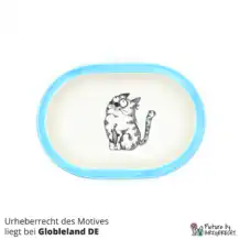 Ciotola in ceramica Svizzera Ciotola in ceramica per alimentatore automatico Surefeed con motivo - No. 1 Azzurro