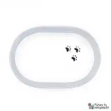 Ecuelle en céramique Suisse Ecuelle en céramique pour distributeur automatique de nourriture Surefeed avec pattes noires - Gris clair