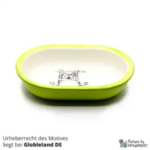 Ciotola in ceramica Svizzera Ciotola in ceramica per alimentatore automatico Surefeed con motivo - No. 7 Verde chiaro